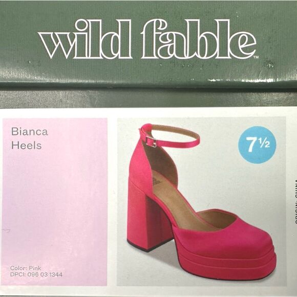 Wild Fable Bianca Barbie Platform Block Chunky Heels - Size 7.5 - Picture 9 of 9